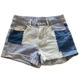AEROPOSTALE Patchwork Denim Mom Shorts Women’s Size 6
